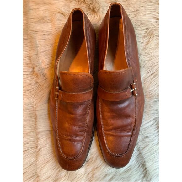 Magnanni Paseo Leather Strap Dress Loafer shoes men's size 12M - Picture 2 of 9